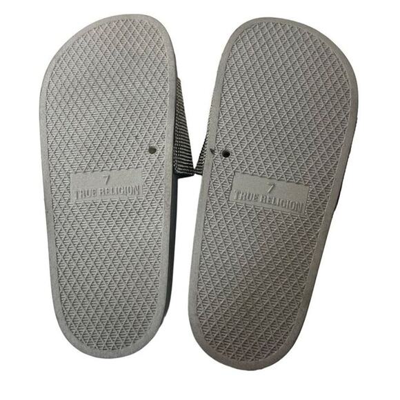 True Religion Crystal Embellished Rhinestone Jasmin Bling Slides Slip On Sandals - Picture 3 of 6